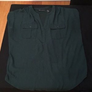 Inc Blouse Size L - Hunter Green